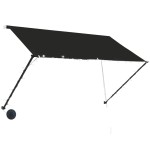 vidaXL Copertină retractabilă cu LED, antracit, 250 x 150 cm
