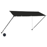 vidaXL Copertină retractabilă cu LED, antracit, 350 x 150 cm