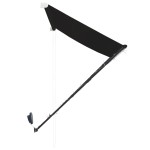vidaXL Copertină retractabilă cu LED, antracit, 350 x 150 cm