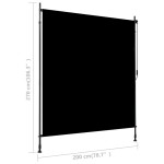 vidaXL Jaluzea tip rulou de exterior, antracit, 200 x 270 cm