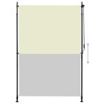 vidaXL Jaluzea tip rulou de exterior, crem, 150 x 270 cm