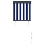 vidaXL Jaluzea tip rulou de exterior, albastru și alb, 60 x 250 cm vidaXL Jaluzea tip rulou de exterior, albastru și alb, 60 x 250 cm