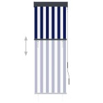 vidaXL Jaluzea tip rulou de exterior, albastru și alb, 60 x 250 cm vidaXL Jaluzea tip rulou de exterior, albastru și alb, 60 x 250 cm