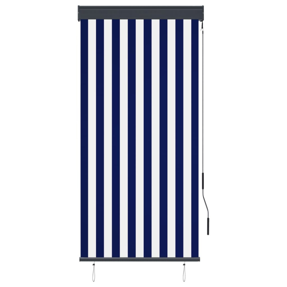 vidaXL Jaluzea tip rulou de exterior, albastru și alb, 80 x 250 cm