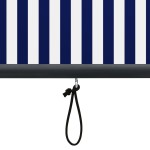 vidaXL Jaluzea tip rulou de exterior, albastru și alb, 80 x 250 cm vidaXL Jaluzea tip rulou de exterior, albastru și alb, 80 x 250 cm