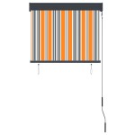 vidaXL Jaluzea tip rulou de exterior, galben și albastru, 80 x 250 cm