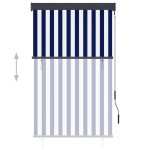 vidaXL Jaluzea tip rulou de exterior, albastru și alb, 100 x 250 cm