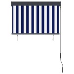 vidaXL Jaluzea tip rulou de exterior, albastru și alb, 100 x 250 cm