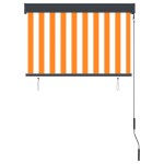vidaXL Jaluzea tip rulou de exterior, alb și portocaliu, 100 x 250 cm vidaXL Jaluzea tip rulou de exterior, alb și portocaliu, 100 x 250 cm