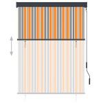 vidaXL Jaluzea tip rulou de exterior, galben și albastru, 120 x 250 cm vidaXL Jaluzea tip rulou de exterior, galben și albastru, 120 x 250 cm