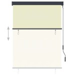 vidaXL Jaluzea tip rulou de exterior, crem, 120 x 250 cm vidaXL Jaluzea tip rulou de exterior, crem, 120 x 250 cm