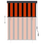 vidaXL Jaluzea tip rulou de exterior, portocaliu și maro, 120 x 250 cm vidaXL Jaluzea tip rulou de exterior, portocaliu și maro, 120 x 250 cm