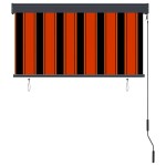 vidaXL Jaluzea tip rulou de exterior, portocaliu și maro, 120 x 250 cm vidaXL Jaluzea tip rulou de exterior, portocaliu și maro, 120 x 250 cm