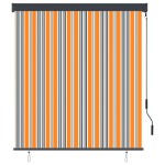 vidaXL Jaluzea tip rulou de exterior, galben și albastru, 140 x 250 cm vidaXL Jaluzea tip rulou de exterior, galben și albastru, 140 x 250 cm