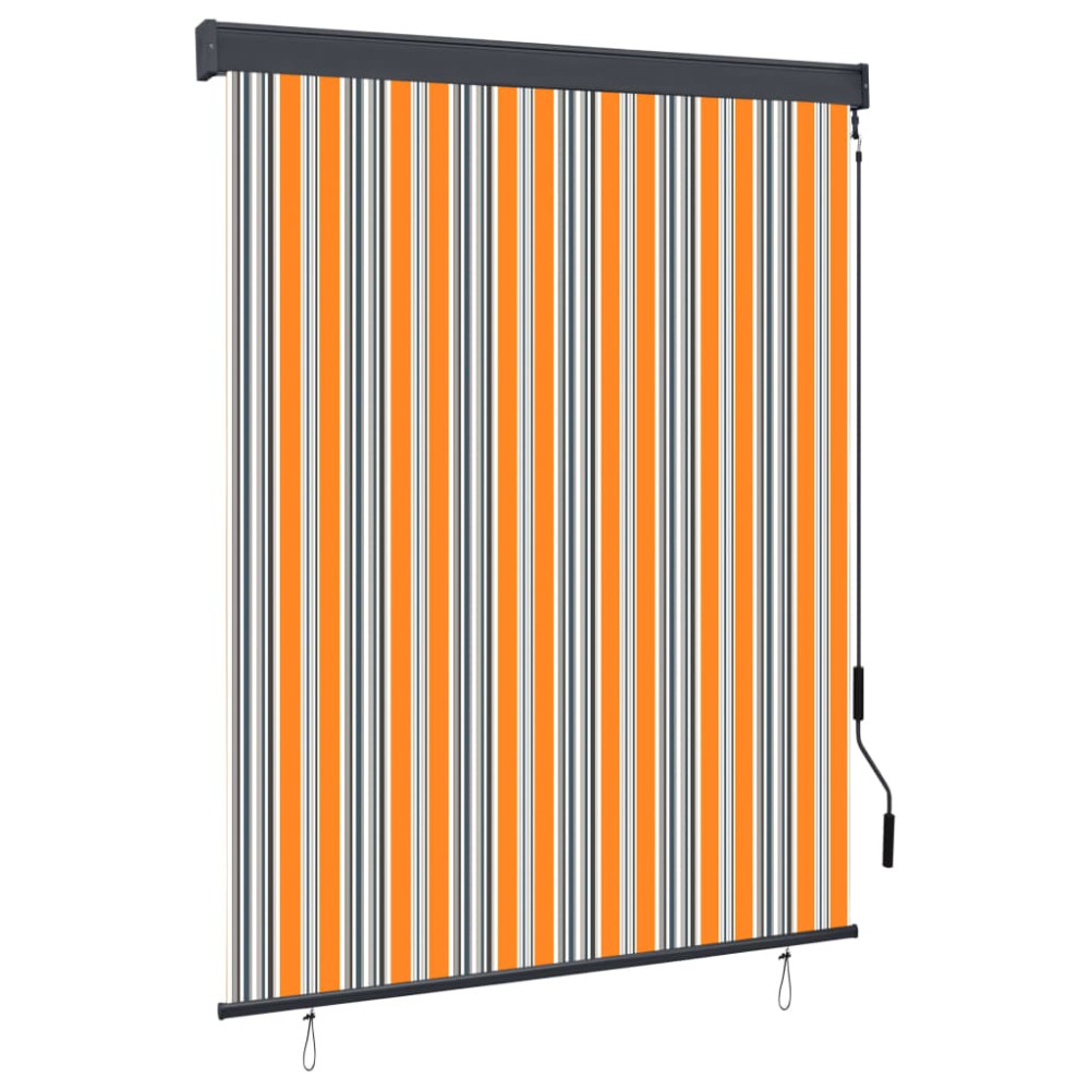vidaXL Jaluzea tip rulou de exterior, galben și albastru, 140 x 250 cm
