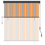 vidaXL Jaluzea tip rulou de exterior, galben și albastru, 140 x 250 cm vidaXL Jaluzea tip rulou de exterior, galben și albastru, 140 x 250 cm
