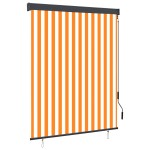 vidaXL Jaluzea tip rulou de exterior, alb și portocaliu, 140 x 250 cm vidaXL Jaluzea tip rulou de exterior, alb și portocaliu, 140 x 250 cm