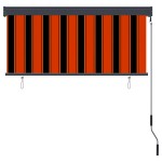 vidaXL Jaluzea tip rulou de exterior, portocaliu și maro, 140 x 250 cm vidaXL Jaluzea tip rulou de exterior, portocaliu și maro, 140 x 250 cm