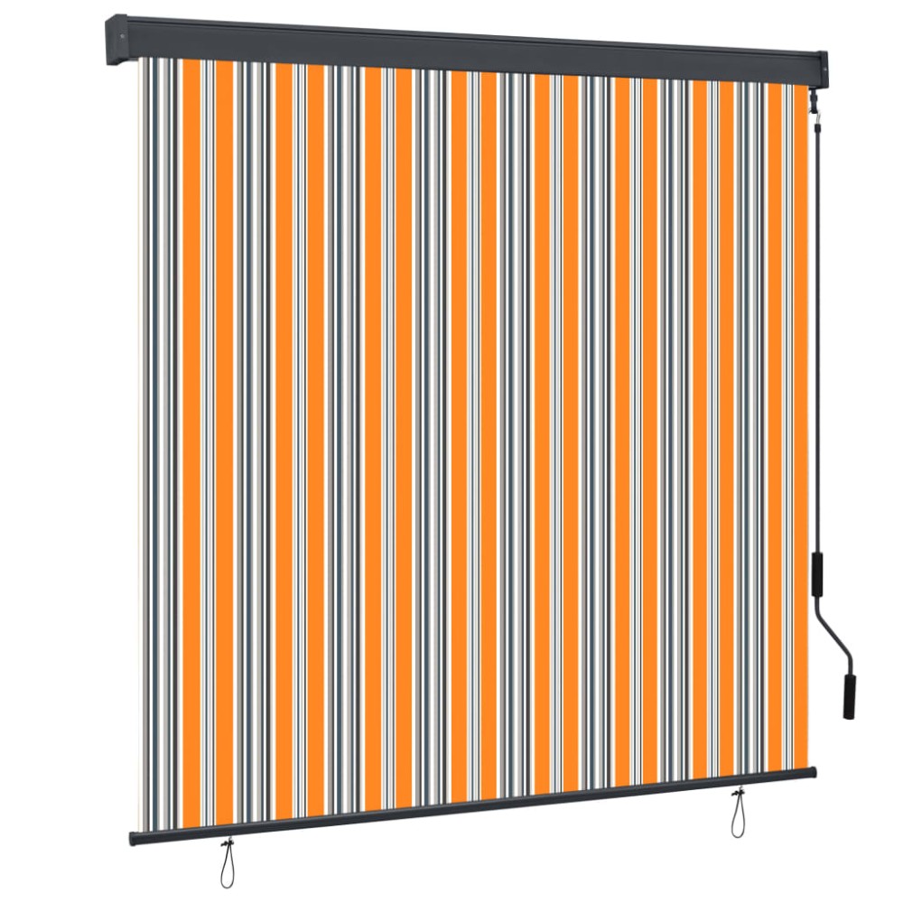 vidaXL Jaluzea tip rulou de exterior, galben și albastru, 160 x 250 cm