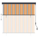 vidaXL Jaluzea tip rulou de exterior, galben și albastru, 160 x 250 cm vidaXL Jaluzea tip rulou de exterior, galben și albastru, 160 x 250 cm