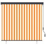 vidaXL Jaluzea tip rulou de exterior, alb și portocaliu, 160 x 250 cm vidaXL Jaluzea tip rulou de exterior, alb și portocaliu, 160 x 250 cm