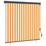 vidaXL Jaluzea tip rulou de exterior, alb și portocaliu, 160 x 250 cm vidaXL Jaluzea tip rulou de exterior, alb și portocaliu, 160 x 250 cm