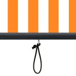 vidaXL Jaluzea tip rulou de exterior, alb și portocaliu, 160 x 250 cm vidaXL Jaluzea tip rulou de exterior, alb și portocaliu, 160 x 250 cm