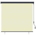 vidaXL Jaluzea tip rulou de exterior, crem, 160 x 250 cm vidaXL Jaluzea tip rulou de exterior, crem, 160 x 250 cm