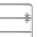 vidaXL Poartă de câmp cu 5 bare, argintiu, (115-300) x 90 cm, oțel vidaXL Poartă de câmp cu 5 bare, argintiu, (115-300) x 90 cm, oțel