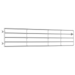 vidaXL Poartă de câmp cu 5 bare, argintiu, (150-400) x 90 cm, oțel vidaXL Poartă de câmp cu 5 bare, argintiu, (150-400) x 90 cm, oțel