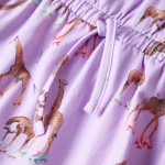 Rochie de copii, mâneci cu volane șnur talie, lila 128