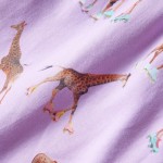 Rochie de copii, mâneci cu volane șnur talie, lila 140
