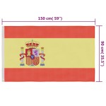 vidaXL Steag Spania, 90 x 150 cm vidaXL Steag Spania, 90 x 150 cm