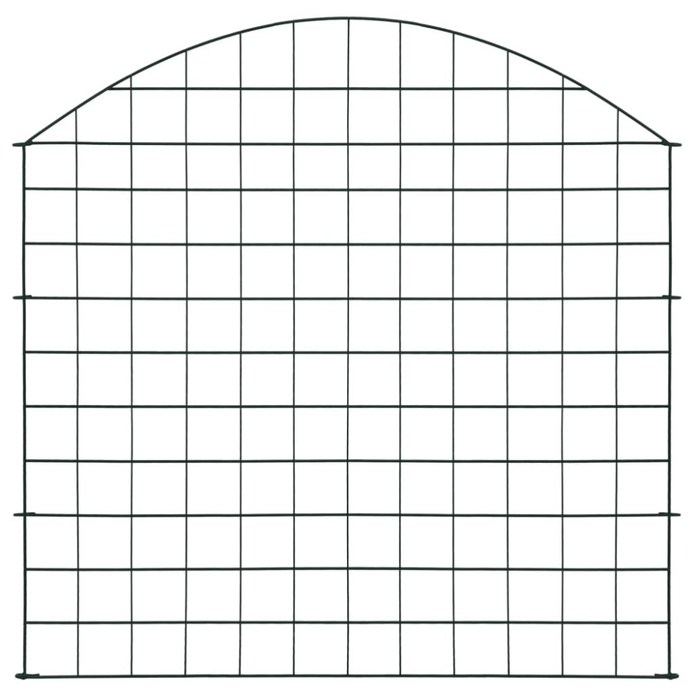 vidaXL Set gard de grădină arcuit, verde, 77,5 x 78,5 cm