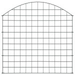 vidaXL Set gard de grădină arcuit, verde, 77,5 x 78,5 cm