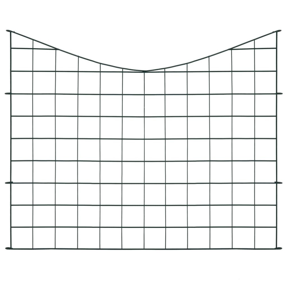 vidaXL Set gard de grădină arcuit concav, verde, 77,5 x 64 cm