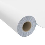 vidaXL Folie de mobilier autoadezivă, alb, 500 x 90 cm, PVC vidaXL Folie de mobilier autoadezivă, alb, 500 x 90 cm, PVC