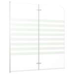vidaXL Cabină de baie, 120 x 140 cm, sticlă securizată, dungi vidaXL Cabină de baie, 120 x 140 cm, sticlă securizată, dungi