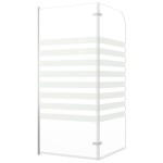 vidaXL Cabină de baie, 120 x 140 cm, sticlă securizată, dungi vidaXL Cabină de baie, 120 x 140 cm, sticlă securizată, dungi
