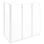 vidaXL Cabină de baie, 120x69x130 cm, sticlă securizată, transparent vidaXL Cabină de baie, 120x69x130 cm, sticlă securizată, transparent