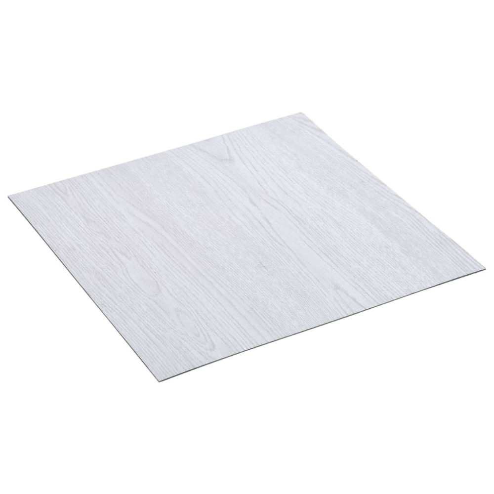 vidaXL Plăci de pardoseală autoadezive, alb, 5,11 m² PVC