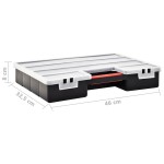 vidaXL Cutii sortare 2 buc. separatoare reglabile 460x325x80mm plastic