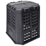 vidaXL Compostor de grădină, negru, 68,9x68,9x83,9 cm, 360 L vidaXL Compostor de grădină, negru, 68,9x68,9x83,9 cm, 360 L