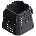vidaXL Compostor de grădină, negru, 93,3x93,3x80 cm, 480 L vidaXL Compostor de grădină, negru, 93,3x93,3x80 cm, 480 L