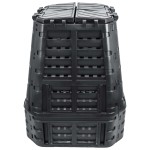 vidaXL Compostor de grădină, negru, 93,3x93,3x113 cm, 740 L vidaXL Compostor de grădină, negru, 93,3x93,3x113 cm, 740 L