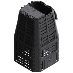 vidaXL Compostor de grădină, negru, 93,3x93,3x146 cm, 1000 L vidaXL Compostor de grădină, negru, 93,3x93,3x146 cm, 1000 L