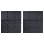 vidaXL Set cutii depozitare 32 piese cu panouri de perete, roșu&negru