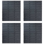 vidaXL Set cutii depozitare 29 piese cu panouri de perete, roșu&negru