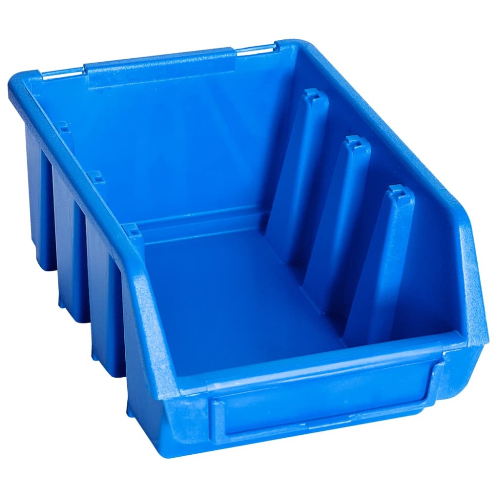 vidaXL Cutii de depozitare stivuibile, 20 buc., albastru, plastic