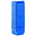 vidaXL Cutii de depozitare stivuibile, 20 buc., albastru, plastic vidaXL Cutii de depozitare stivuibile, 20 buc., albastru, plastic